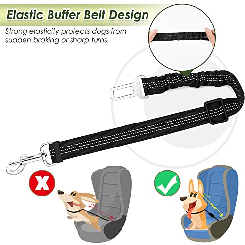 Dog Seat Belt with Harness for Car (Red / XXX-Small)