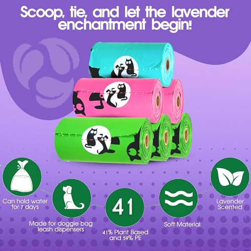 Poop Bags for Dogs (270 Count (Pack of 1) / Lavender-scented)