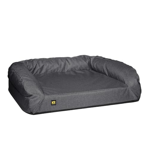 Tough Ripstop Bolster Orthopedic Dog Bed (X-Large (54" L x 38" W x 10" H) / Titanium Premium Finish)