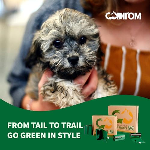 Certified Home Compostable Dog Poop Bags (Dark Green / 270 Count (Pack of 1))