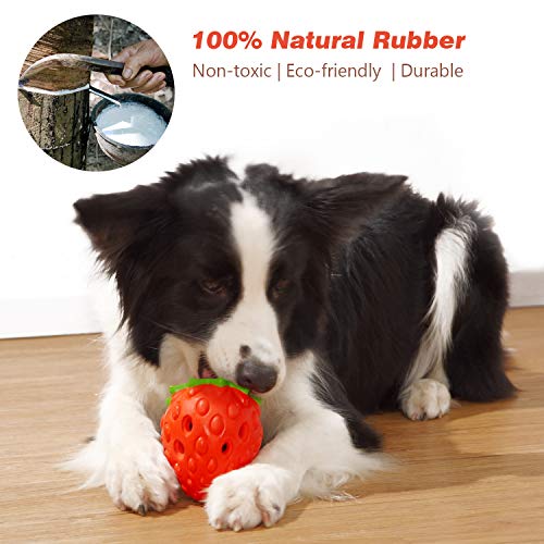 Dog Rubber Chew Toys (red strawberry)