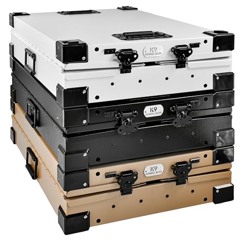 Aluminum Collapsible Dog Crate (Black / 30.6"L x 22.8"W x 25.7"H)