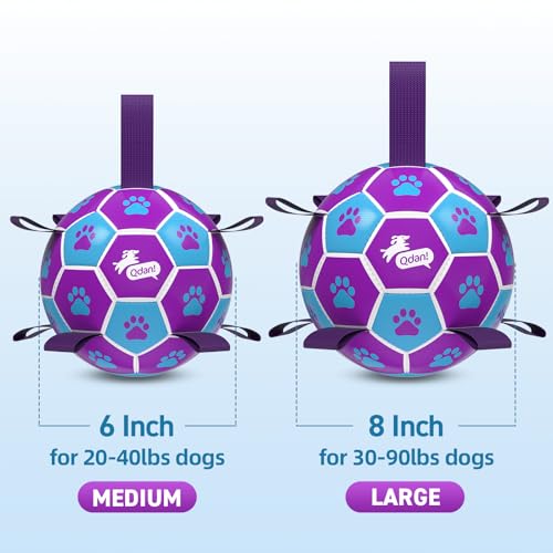 Dog Toy Soccer Ball (Blue Pruple / Large Size 3 (8 Inch))