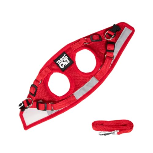Travel Cat Harness and Leash Set (Medium / Red)
