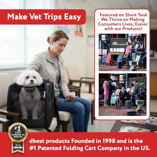 Rolling Pet Carrier with Wheels Airline Approved (Carrier on wheels / 18.0"L x 12.0"W x 20.0"H / Black)