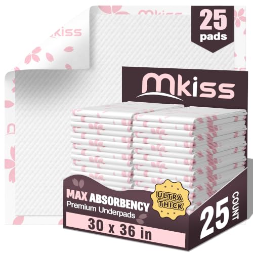 25 Count Heavy Duty Disposable Bed Pads 30" x 36" Incontinence Pads (36"x30"-25count)