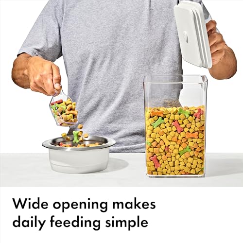 Pet Food Storage POP Container with Scoop (Whisker Gray / 6.0 Qt)