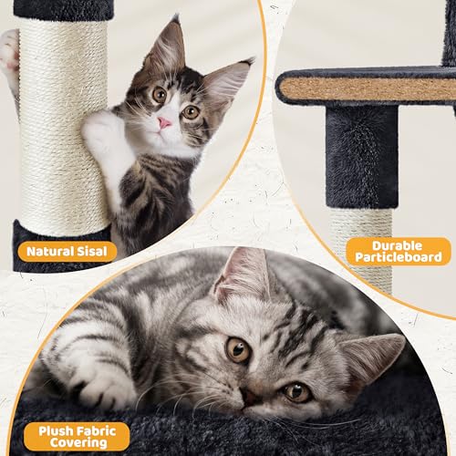 54in Cat Tree Tower (Black)