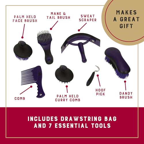 Horse Grooming Kit (Purple Geo)