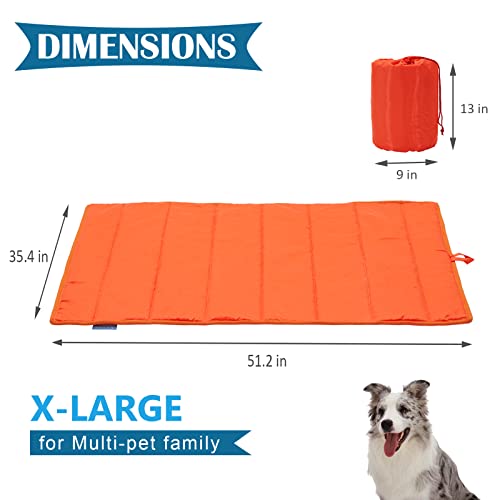 Travel Dog Bed (Orange / X-Large)