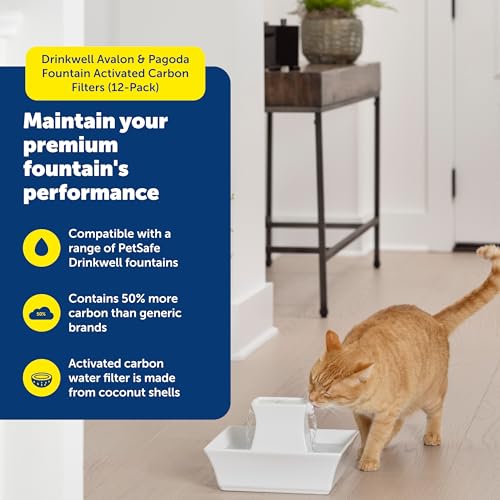 Drinkwell Pet Fountain Replacement Carbon Filters (Pack of 12 / Carbon Filters)