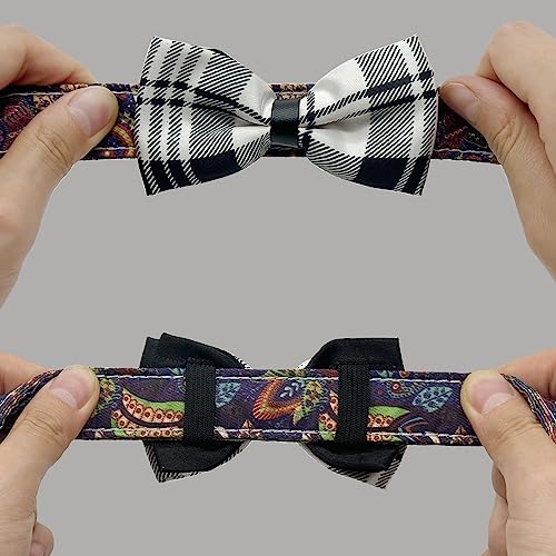 10 PCS Dogs Collar Elastic Attachment Bow Ties for Small Medium Large Pet (Medium)