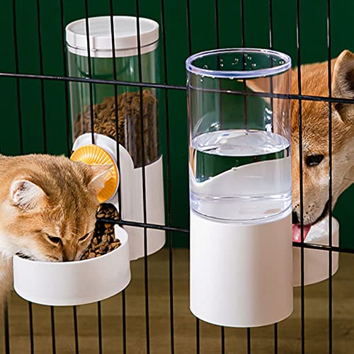 Pet Hanging Automatic Feeders Drinking Bowls 33.8oz (Blue-Water)