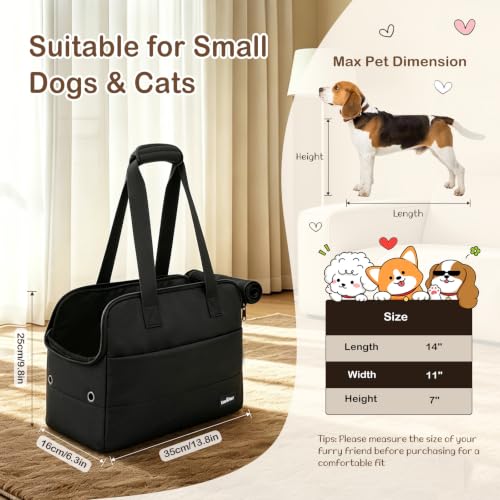 Dog Purse Carrier for Small Dogs (Black)