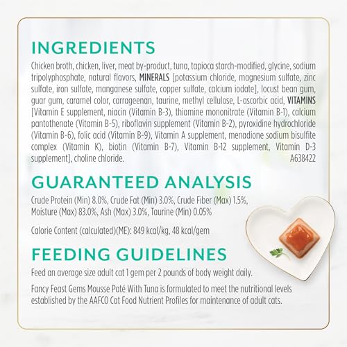 Purina Fancy Feast Gems Tuna Pate Wet Cat Food Variety Box (4 Ounce (Pack of 8))