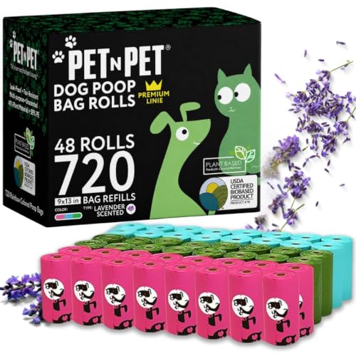 Dog Poop Bags Rolls (720 Count / Lavender-scented)