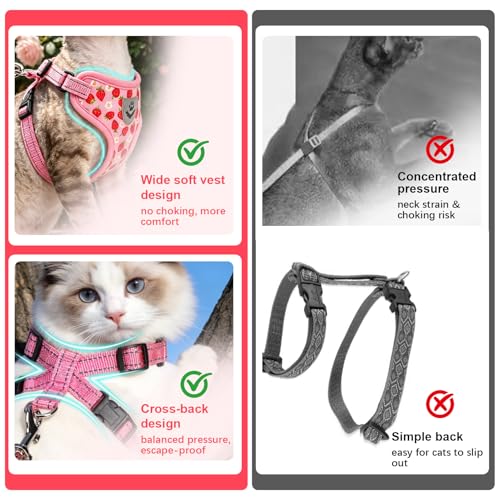 Escape Proof Cat Harness and Leash Set (Daisy / Medium)