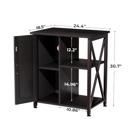 45 67 Gallon Reptile Tank Stand with Power Outlet (24x18"-46-67 Gallon / Black)