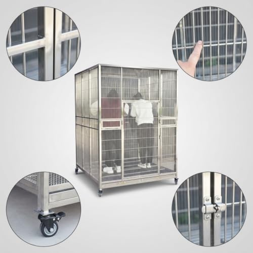 Large Outdoor Stainless Cage for Parakeets & Exotic Birds