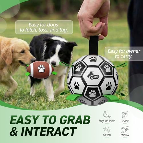Dog Soccer Ball Football Set (Soccer Football Set / 2 Pack (6 & 8 Inch))