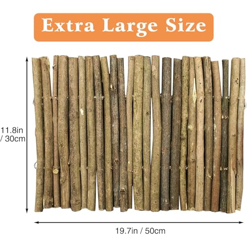 2 PCS Extra Large Wooden Reptile Hideout Bearded Dragon Bendy Bridge Climbing Ladder Hiding Hut Reptiles Hide Cave Habitat Decor for Lizards Gecko Spiders Snakes Tortoise