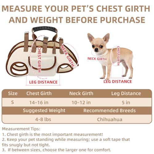 Dog Carrier Backpack for Small Pets (White / Small)