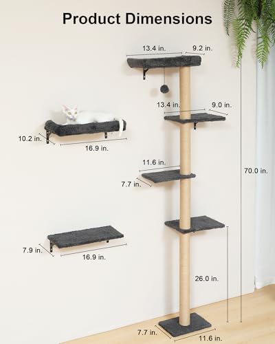 Cat Wall Shelves Set (Grey)