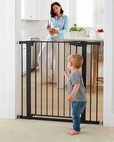 36 in Extra Tall Baby Gate for Doorways (Black / 30-40.6"W x 36"H)