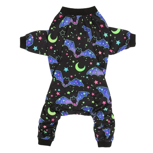 Dog Pajamas One Piece Light Comfy Pjs Pet Costume M (XX-Large / Starry Bats)