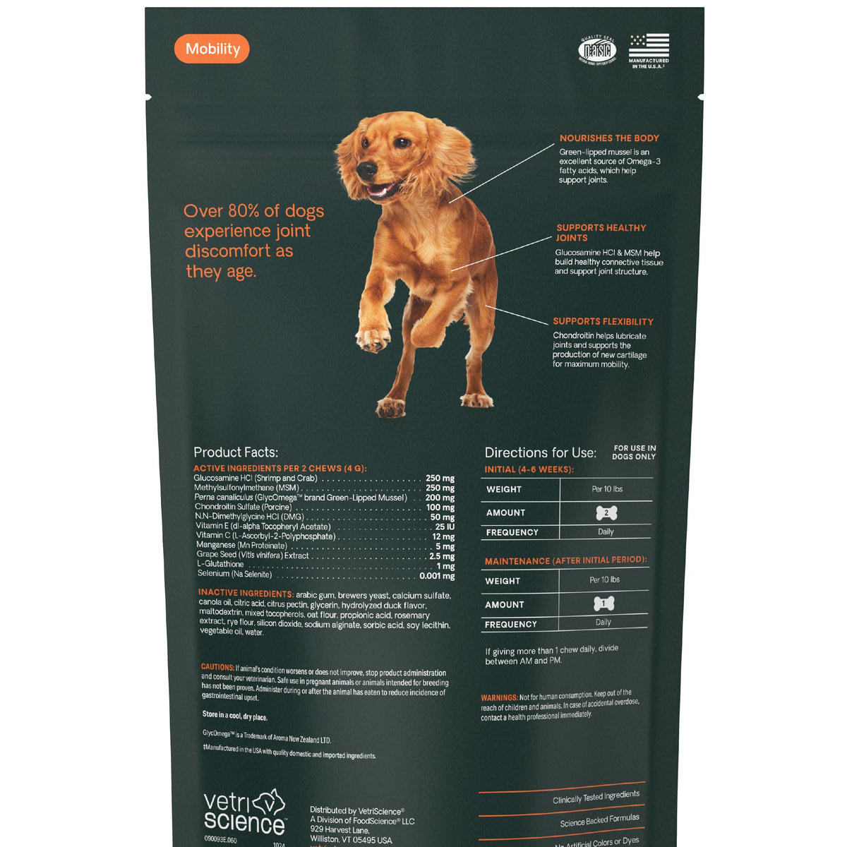 Ultimate Strength Healthy Hip & Joint for Small Dogs (60 Count / Duck)