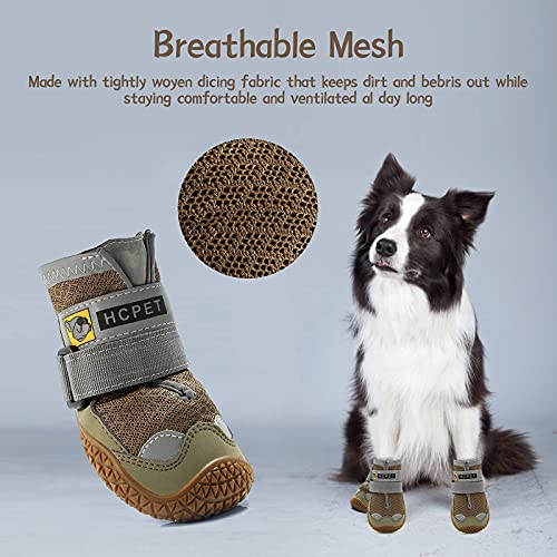 Dog Boots for Large Dogs (Army Green / Width 2.36 Inch)