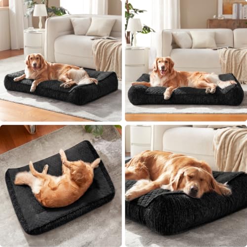 Extra Large Orthopedic Dog Beds Large Sized Dog (XXL(48"L x 34.5"W x 10"Th) / Black)