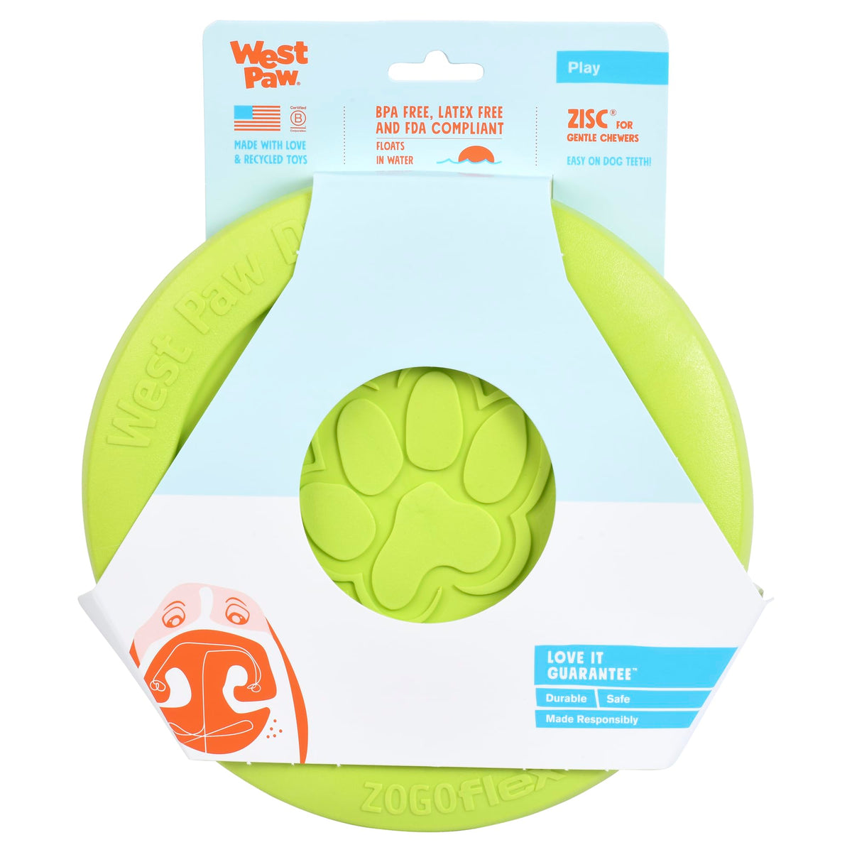 Zisc High Flying Disc Dog Toy (Large / Granny Smith)