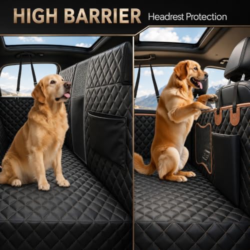 High Barrier Dog Car Seat Cover (Black / For Cars/Mid-Size SUV/Small Truck)