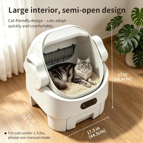 Automatic Cat Litter Box Open (Automatic-White)