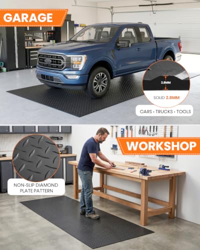 4 x 6 FT Premium Garage Floor Mat (72"L x 48"W x 0.1"Th)