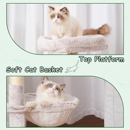 Cat Tree Tower 42'' with Condo (Muchroom / 42 inch)