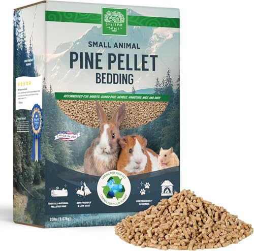 Pine Pellet Bedding for Rabbits & Guinea Pigs (20 Pound (Pack of 1))