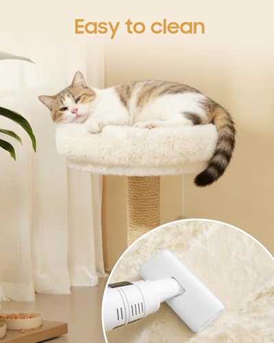 Cat Tree 34.3 Inches Cat Tower with Scratching Post (Beige)