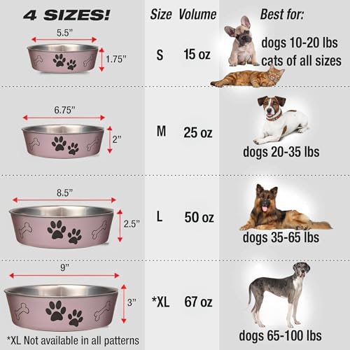 Bella Dog Bowls (Grape / Large (35-65lbs))