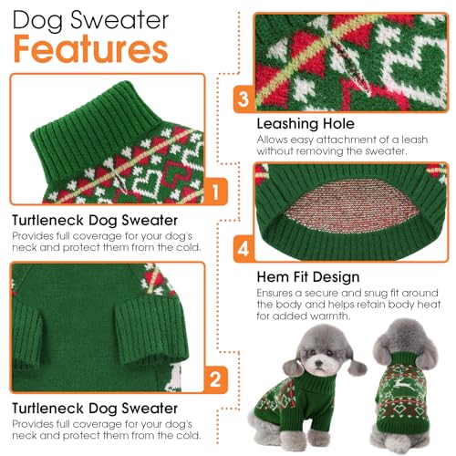 Dog Christmas Sweater (X-Small / Christmas Green)