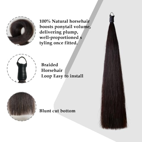 28 30 IN Long 1 (1/2 LB Light Chestnut - Braided Loop)