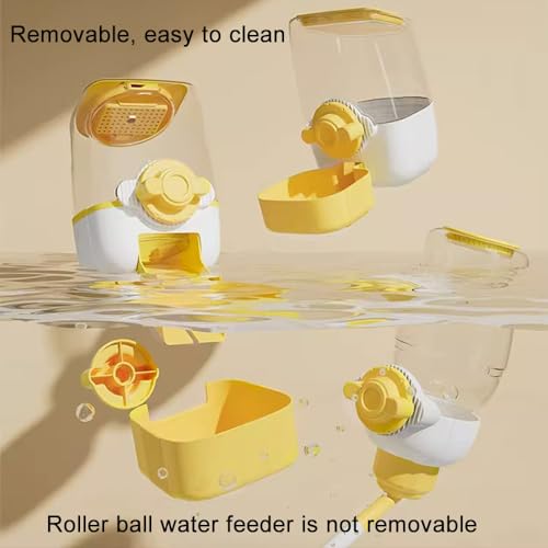Pet Hanging Automatic Feeders Drinking Bowls (Pink Blue-Water)