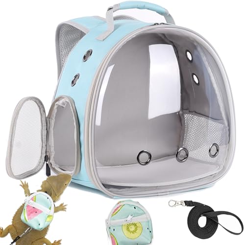 Bearded Dragon Backpack Carrier (Blue)