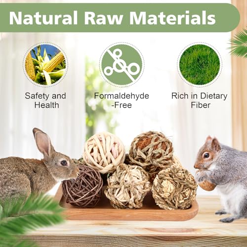 Bunny Rabbit Chew Grass Balls (8 Pack)