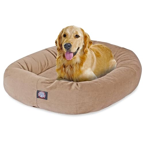 Suede Calming Dog Bed (Stone)