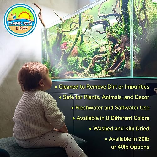 Natural Aquarium Sand for Freshwater and Saltwater Tanks (20 lb / Orange)