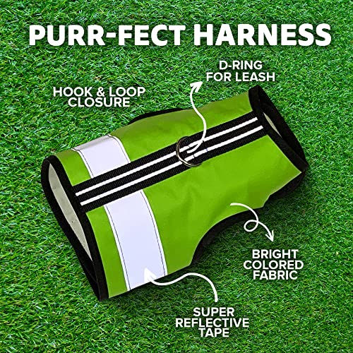 Reflective Cat Harness (Medium/Large / Loud Lime)