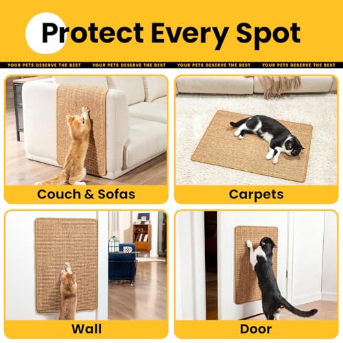 Cat Scratcher Mat (1 Pack-M (23.6'' X 15.7") / Brown)