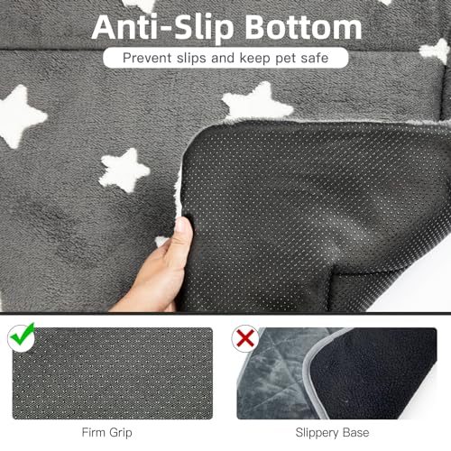 Cat Beds for Indoor Cats Washable Cat Mat Bed Flat Dog Crate Pad (22''L x 13''W x 1.5''Th / Grey)